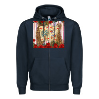 Navy valentines day playing cards Zipper Hoodie - AdoDesignShop