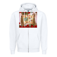 White valentines day playing cards Zipper Hoodie - AdoDesignShop