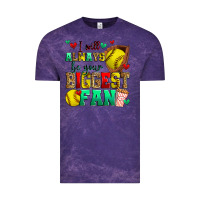 Cloud Purple i will always be your biggest fan softball Vintage Tee - Zillion Design Studio