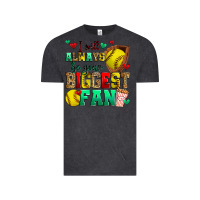 Vintage Black i will always be your biggest fan softball Vintage Tee - Zillion Design Studio