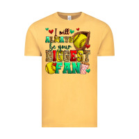 Vintage Mustard i will always be your biggest fan softball Vintage Tee - Zillion Design Studio