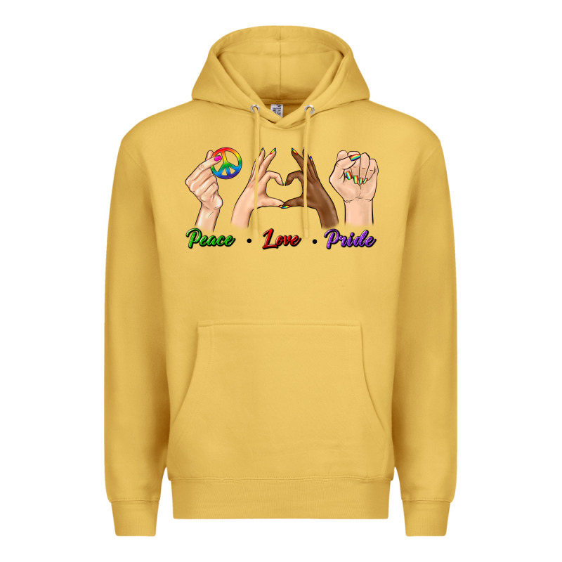 Peace Love Pride Premium Hoodie by BundleAndBundleShop | Teevron