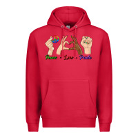 Cardinal Peace Love Pride Premium Hoodie - BundleAndBundleShop