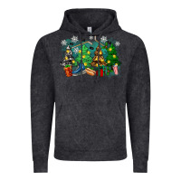 Vintage Black christmas trees with hockey Vintage Hoodie - Zillion Design Studio