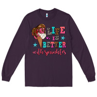 Plum life is better with sprinkles Long Sleeve Tee - AdoDesignShop