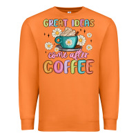 Carrot great ideas come after coffee Premium Sweatshirt - MaliasSmallBusiness