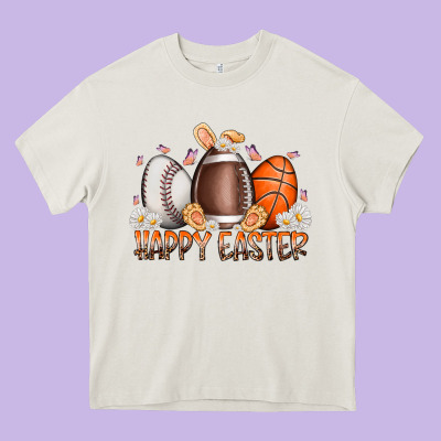 Happy Easter Day Eggs Heavy Core Tee Designed By Racoondesign