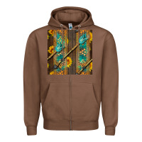 Chestnut aztec and sunflowers Zipper Hoodie - BundleAndBundleShop
