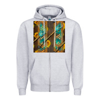 Heather Grey aztec and sunflowers Zipper Hoodie - BundleAndBundleShop