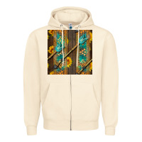 Sandshell aztec and sunflowers Zipper Hoodie - BundleAndBundleShop