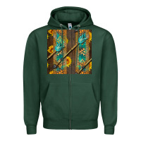 Sports Green aztec and sunflowers Zipper Hoodie - BundleAndBundleShop