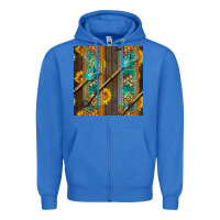 True Royal aztec and sunflowers Zipper Hoodie - BundleAndBundleShop
