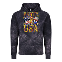 Cloud Black party in the usa with leopard Vintage Hoodie - texasbilliewilder