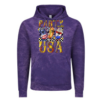 Cloud Purple party in the usa with leopard Vintage Hoodie - texasbilliewilder