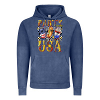 Vintage Denim party in the usa with leopard Vintage Hoodie - texasbilliewilder