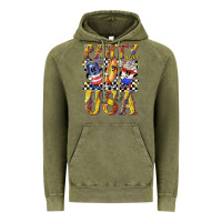 Vintage Olive party in the usa with leopard Vintage Hoodie - texasbilliewilder