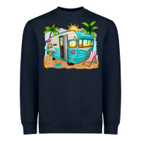 Navy summer caravan Heavyweight Sweatshirt - texasbilliewilder