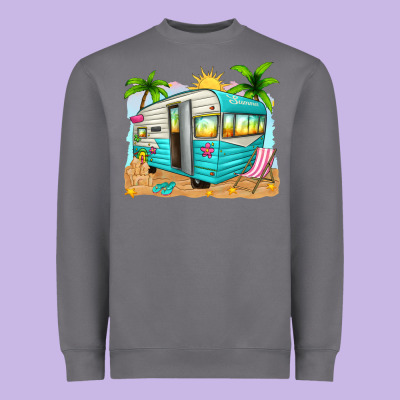 Summer Caravan Heavyweight Sweatshirt Designed By Texasbilliewilder