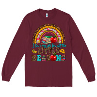 Burgundy i love my job for all the little reasons Long Sleeve Tee - AdoDesignShop