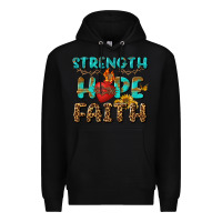 Black Strength Hope Faith Premium Hoodie - BundleAndBundleShop