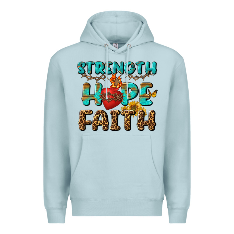 Strength Hope Faith Premium Hoodie by BundleAndBundleShop | Teevron