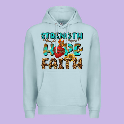 Strength Hope Faith Premium Hoodie Designed By Bundleandbundleshop