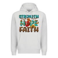 Dove Grey Strength Hope Faith Premium Hoodie - BundleAndBundleShop