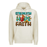 Oatmeal Heather Strength Hope Faith Premium Hoodie - BundleAndBundleShop