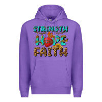 Purple Strength Hope Faith Premium Hoodie - BundleAndBundleShop