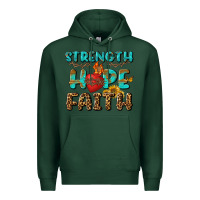 Sports Green Strength Hope Faith Premium Hoodie - BundleAndBundleShop
