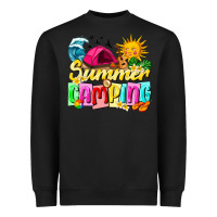 Black summer camping Heavyweight Sweatshirt - texasbilliewilder
