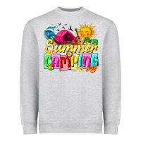 Heather Grey summer camping Heavyweight Sweatshirt - texasbilliewilder