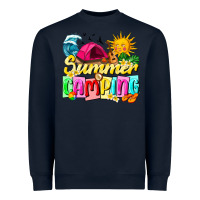 Navy summer camping Heavyweight Sweatshirt - texasbilliewilder