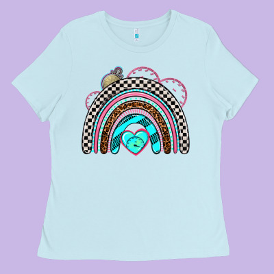 Race Rainbow Ladies Tee Designed By Adodesignshop