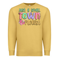 Antique Gold just a small town florist Premium Sweatshirt - MaliasSmallBusiness