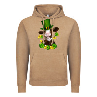 Vintage Coffee st patricks day cow Vintage Hoodie - RanaPortraitStore