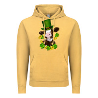 Vintage Mustard st patricks day cow Vintage Hoodie - RanaPortraitStore