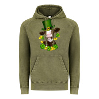 Vintage Olive st patricks day cow Vintage Hoodie - RanaPortraitStore