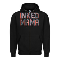 Black inked mama Zipper Hoodie - JahusDesignShop