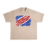 French Oak Patriotic tie dye background 4th of july Urban Heavy Tee - CowGirlArtShop