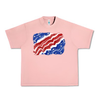 Salmon Patriotic tie dye background 4th of july Urban Heavy Tee - CowGirlArtShop