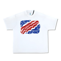 White Patriotic tie dye background 4th of july Urban Heavy Tee - CowGirlArtShop