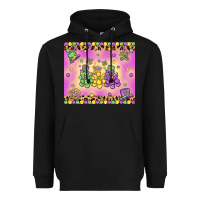 Black mardi gras bead dogs Heavyweight Hoodie - MaliasSmallBusiness