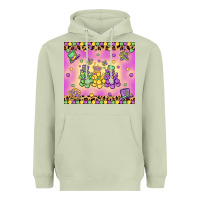 Matcha mardi gras bead dogs Heavyweight Hoodie - MaliasSmallBusiness