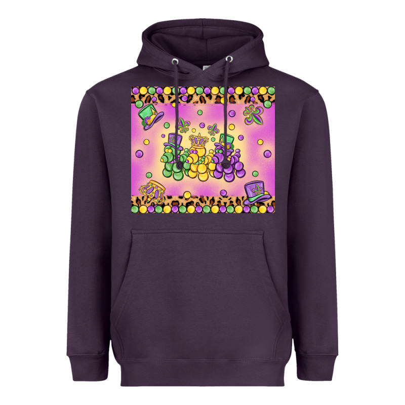 Mardi Gras Bead Dogs Heavyweight Hoodie by MaliasSmallBusiness | Teevron