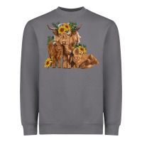 Storm highland cow family Heavyweight Sweatshirt - RanaPortraitStore
