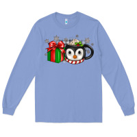 Colony Blue Christmas penguin coffee Long Sleeve Tee - JahusDesignShop