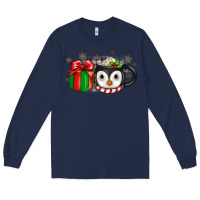 Navy Christmas penguin coffee Long Sleeve Tee - JahusDesignShop
