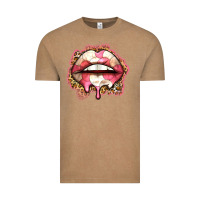 Vintage Coffee volleyball lips Vintage Tee - Zillion Design Studio