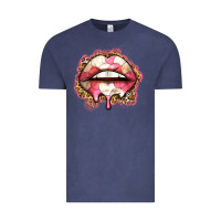 Vintage Denim volleyball lips Vintage Tee - Zillion Design Studio